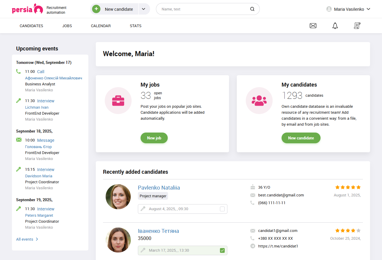 Recruitment automation | PersiaHR