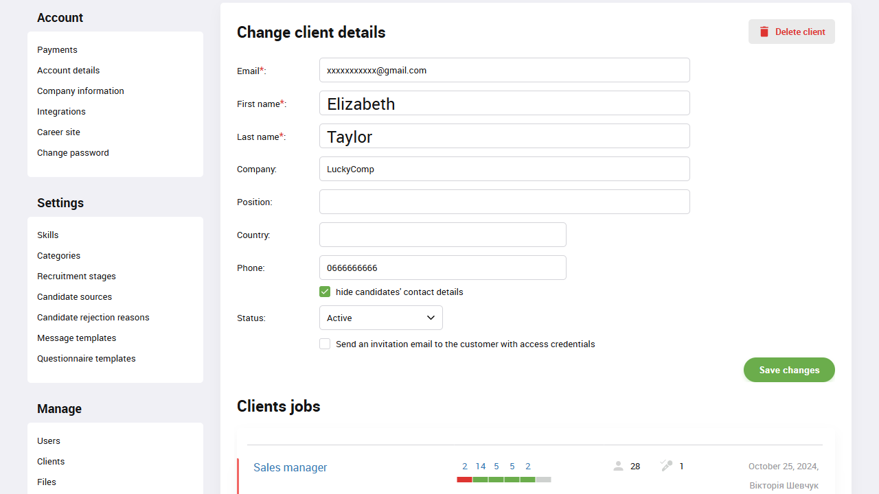 Add a hiring manager | Recruitment automation | PersiaHR